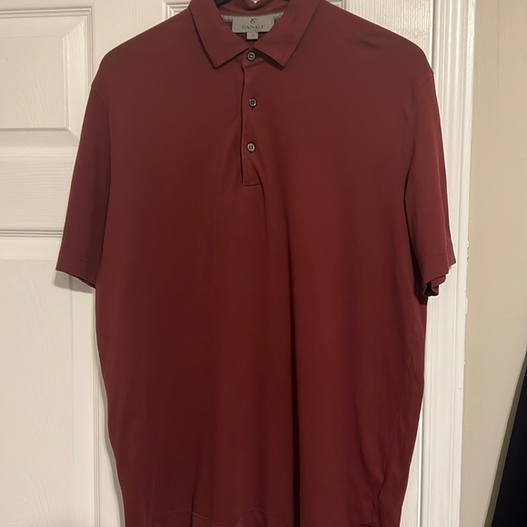 Canali Maroon Polo Shirt Sz. Eur 52 US M - Picture 4 of 10